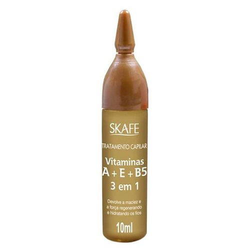 Ampolas Skafe Tratamento Capilar Vitamina A + E + B5 10Ml - Skafe