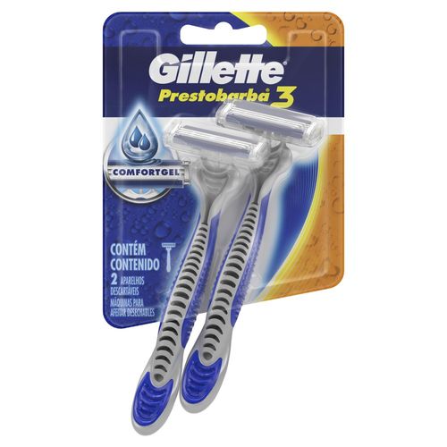 Aparelho Barbear Prestobarba 3 Masculino Pb 02Un - Gillette Prestob3