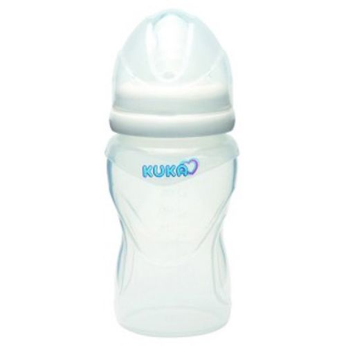 Mamadeira Kuka Silicone Bico Ortodontico Branco 250Ml - Kuka