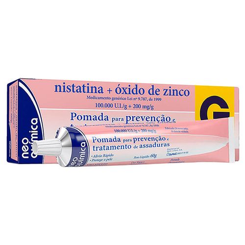 Nistatina + Óxido de Zinco - Pomada para Assaduras - Neo Química - 60g