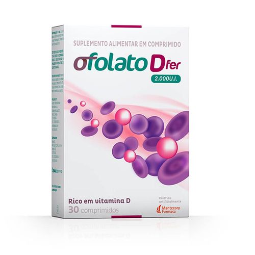 Ofolato D Ferro 2000Ui 30 Comprimidos