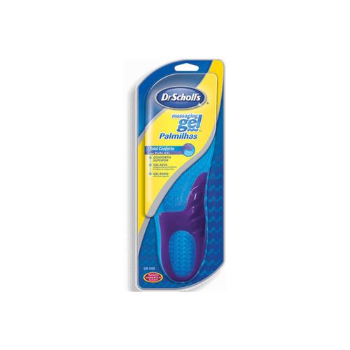 Palmilha Dr Scholls Massaging Gel Dual Roxo/Azul Fem 01 Par - Dr Scholls