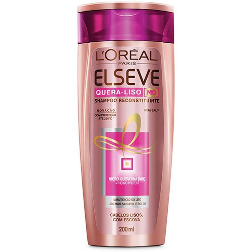 Shampoo Elseve Queratina Liso 230 200Ml - Elseve