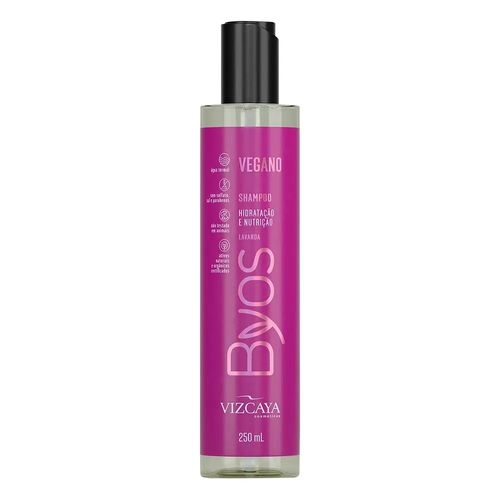 Shampoo Vegano Vizcaya Byos Hidratação e Nutrição Lavanda 250ml