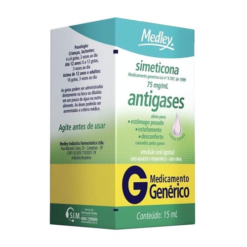 Simeticona Gotas 75mg 15ml - Genérico - Medley