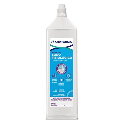 Soro Fisiologico Adv Cloreto Sod 0,9% Bico Dosado 500Ml - Adv