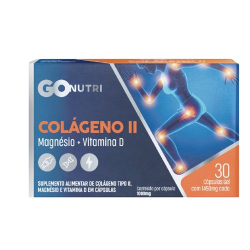 Colágeno II + Magnésio + Vitamina D - Suplemento Alimentar - GONutri - 30 cápsulas