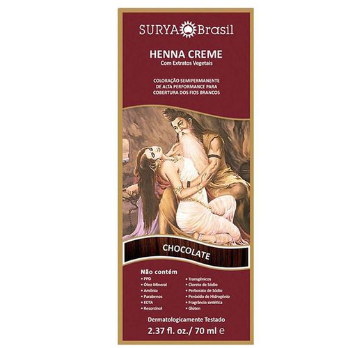 Tintura Henna Surya Creme Chocolate 70Ml - Surya