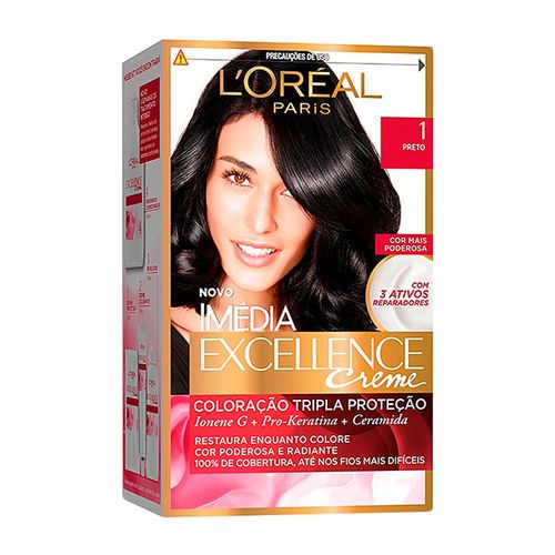 Tintura L/Imédia/Excelle 01 Preto Onix - Imedia Exc Crem
