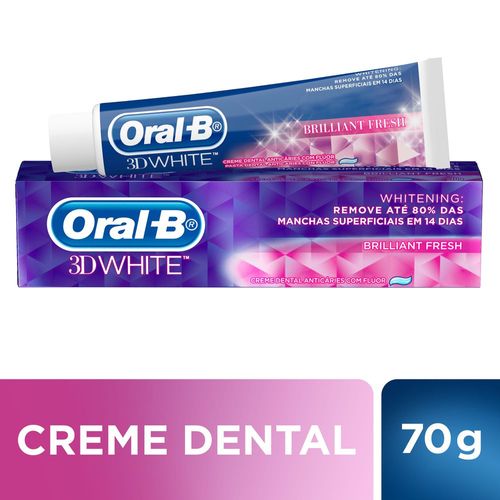 Creme Dental Oral B 3D White Brilliant Fresh 70G - Oral B 3D White