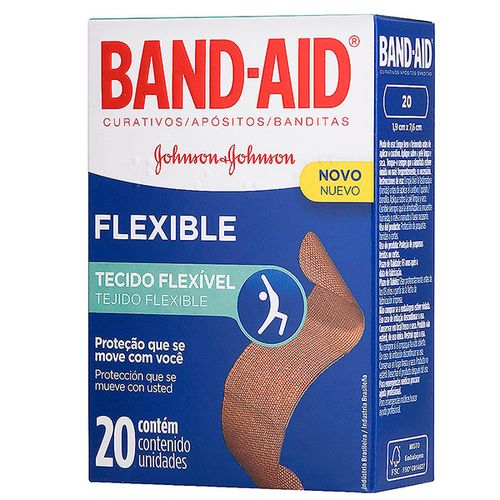 Curativos Band Aid Flexible 20Un - Band Aid