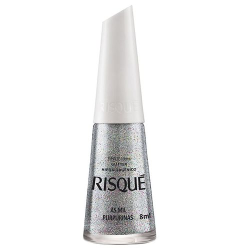 Esmalte Risque Glitter Mil Purpurinas 8Ml - Risque