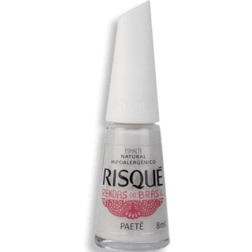 Esmalte Risque Natural Rendas Branco Paete 8Ml - Risque