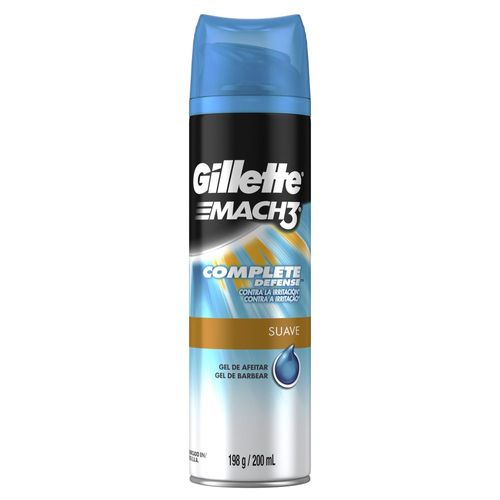 Gel de Barbear Suave Gillette Mach3 Complete Defense Frasco 200ml