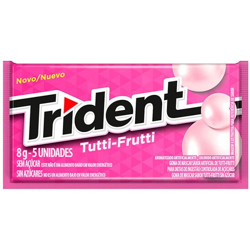 Goma De Mascar Trident Tutti Frutti Frutti 5Un 8G 21Un - Trident