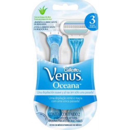 Kit Aparelho Barbear Descartável Venus Oceana 02Un - Gillette Venus