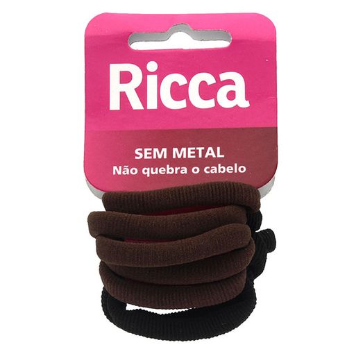 Kit Elástico Cabelo Ricca S/Metal 3Mm 10Un - Ricca