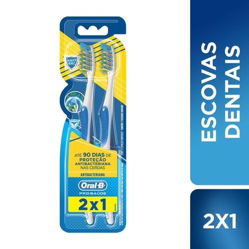 Kit Escova De Dentes Oral B Pro Saude Antibac 40 - Leve 2 Pague 1 - Oral B Pro Saude