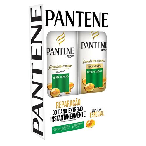 Kit Shampoo + Condicionador Pantene Restauração 175ml Cada