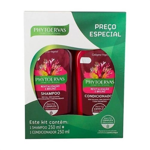 Kit Shampoo Phytoervas + Condicionador Revitalizante Brilho 250Ml - Phytoervas