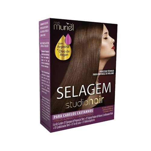 Kit Shampoo Selagem 50Ml + Selante 90Ml + Condicionador 50Ml + Luva T/Cab - Muriel