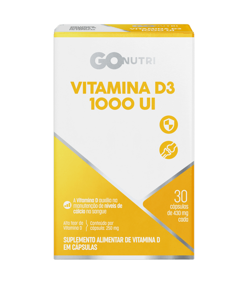 GOnutri Vitamina D3 1000Ui C/ 30 Comprimidos