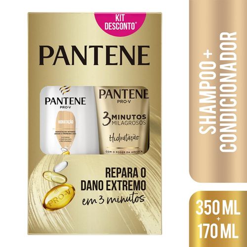 Kit Shampoo Pantene 350Ml Condicionador 3M Hidra 170Ml