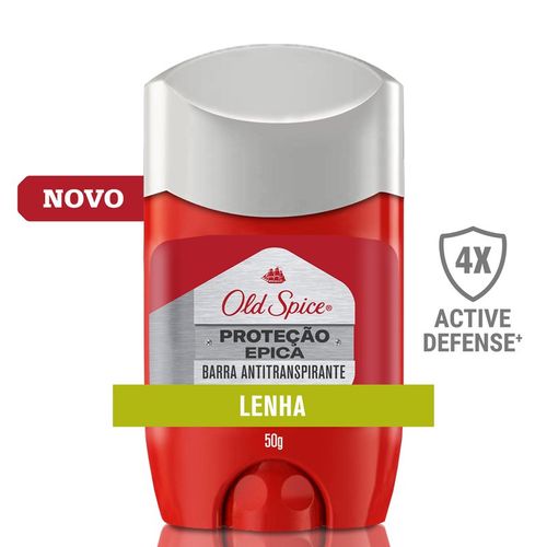 Desodorante em Barra Antitranspirante Old Spice Proteção Épica Lenha 50g