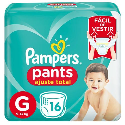 Fralda Pampers Pants Ajuste Total G – 16 Unidades