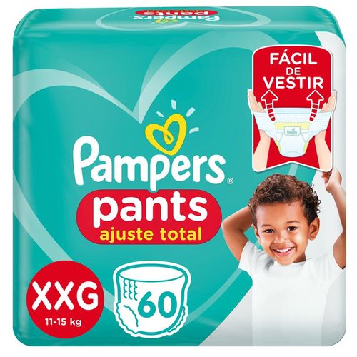 Fralda Pampers Pants Ajuste Total XXG – 60 Unidades