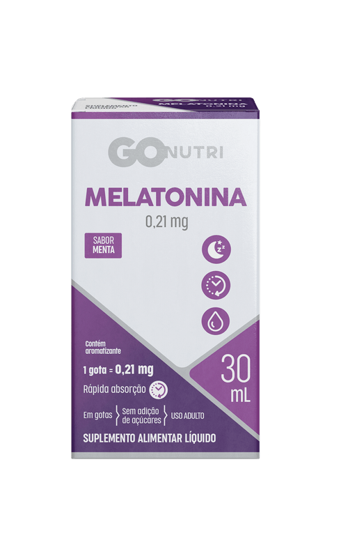 Suplemento Alimentar GOnutri Melatonina em Gotas Menta - 30ml