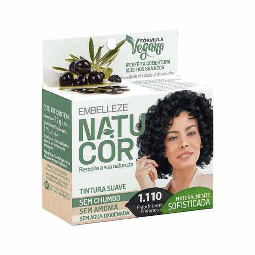 TINTURA SUAVE NATUCOR 1.110 PRETO INTENSO PROFUNDO