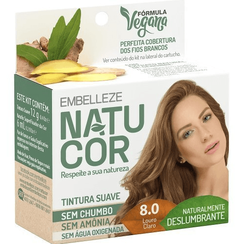 TINTURA SUAVE NATUCOR 8.0 LOURO CLARO