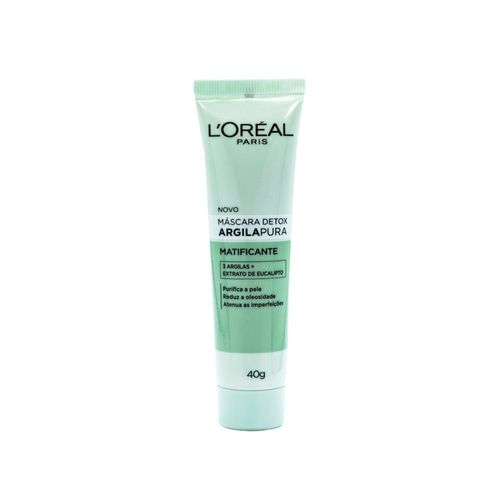 Máscara Facial Argila Pura Detox Matificante LOréal, 40g