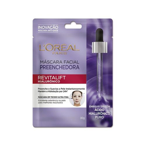 Máscara Facial em Tecido Ultrafino Anti-idade Revitalift Hialurônico 30g L'Oréal Paris