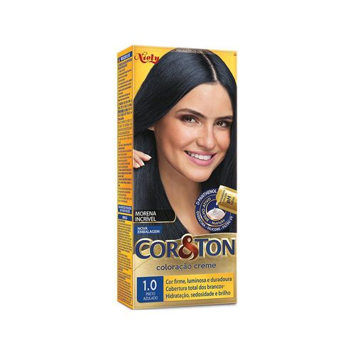 Tintura Niely Cor&Ton Preto Azulado 1.0- 180g