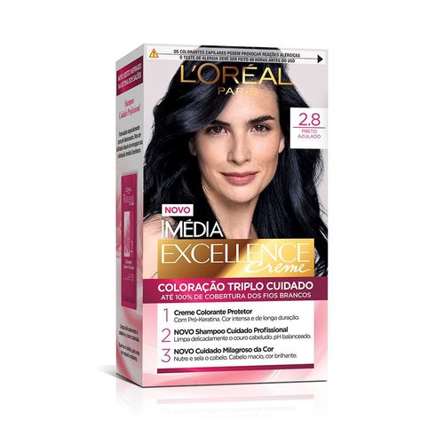 Tinta de Cabelo Imediaexcellence 2.8 Preto Azulado