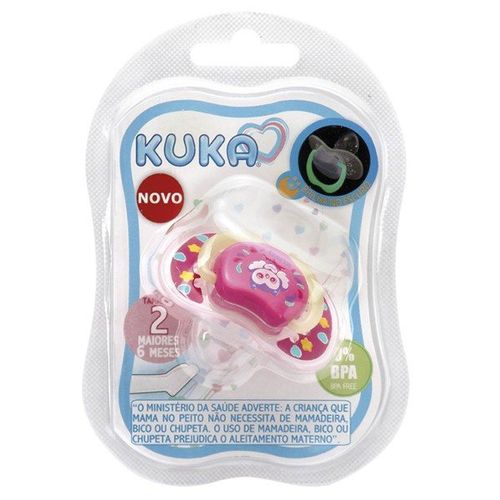 CHUPETA KUKA LUMINA ORTODÔNTICA TAMANHO 2 ROSA 1 UNIDADE