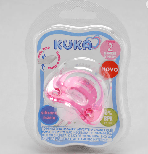 CHUPETA KUKA ELEGANCE PLUS ORTODONTICA N2 ROSA 1UNIDADE