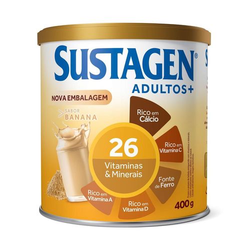 Complemento Alimentar Sustagen Adultos+ 400g - Banana