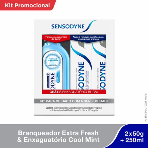 KIT SENSODYNE 2 BRANQ 50G + ENX  BUC 250ML