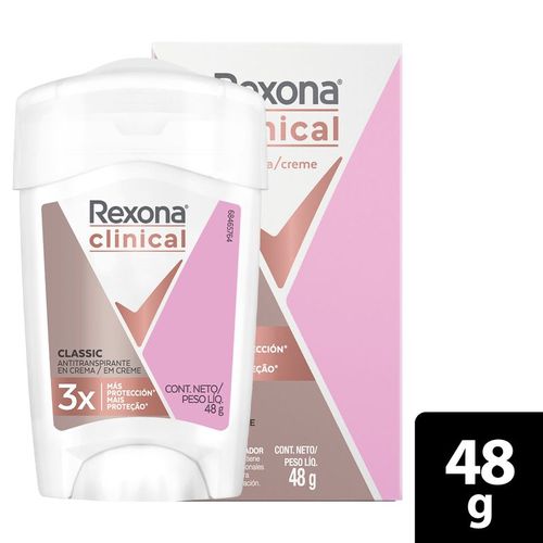 Desodorante Antitranspirante em Creme Rexona Clinical Classic - 48g