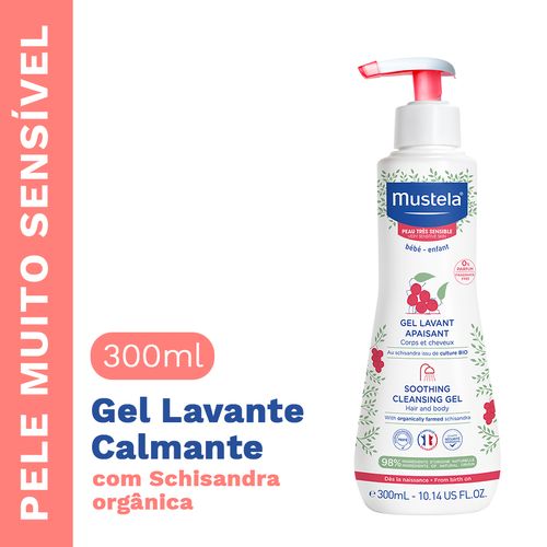 Gel Lavante Apaisant Calmante Mustela Bebê Pele Muito Sensível - 300ml