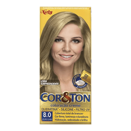 Tintura Niely Cor&Ton Louro Claro 8.0- 180g