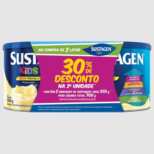 Sustagen Kids Kit 2 unidades de 350g - Baunilha