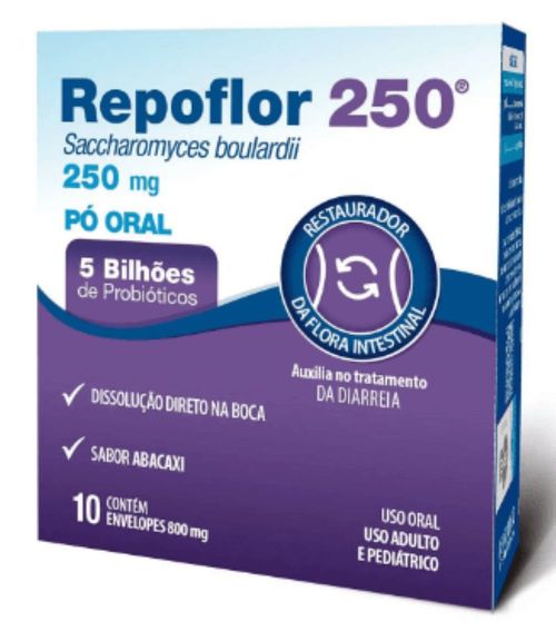 Repoflor 250mg Pó Oral - 10 sachês