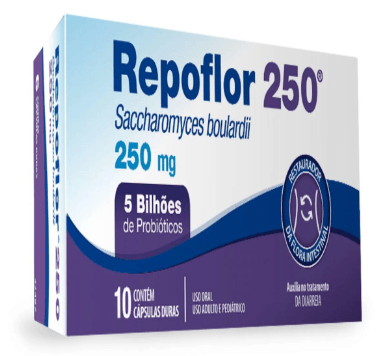 Repoflor 250mg - 10 cápsulas