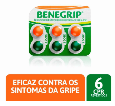 Benegrip - Antigripal - 6 comprimidos