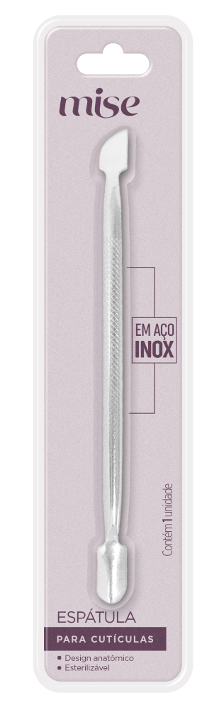 Espátula para Cutículas Mise em Aço Inox - 1 unidade