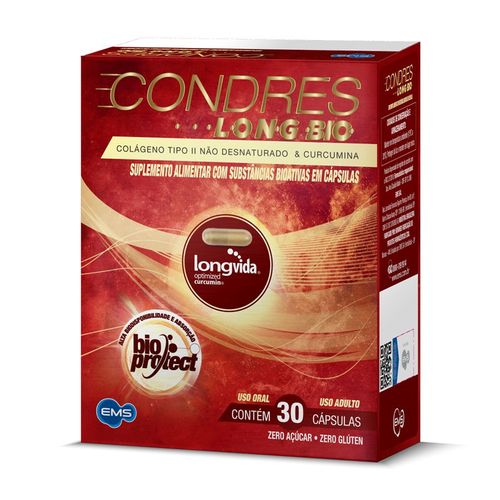 Suplemento Condres Long Bio Colágeno Tipo II 30 cápsulas